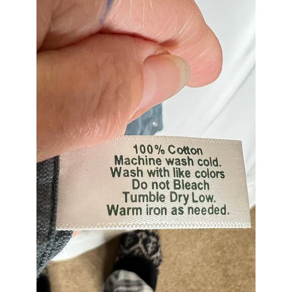 Criquet size XXL shirt corduroy pesl snap dusty blue western flair 100% cotton - Picture 8 of 9